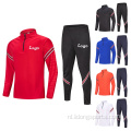 Nieuw kwartier Zip Voetbal Tracksuit voetbaltrainingspak